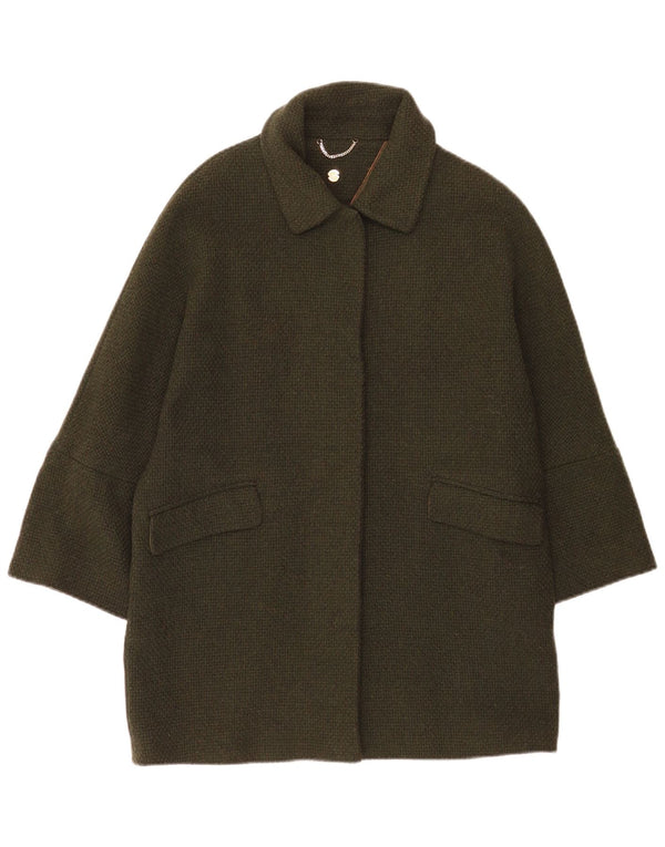 Massimo Dutti Abrigo Oversize Mujer UK 10 Small Lana Caqui