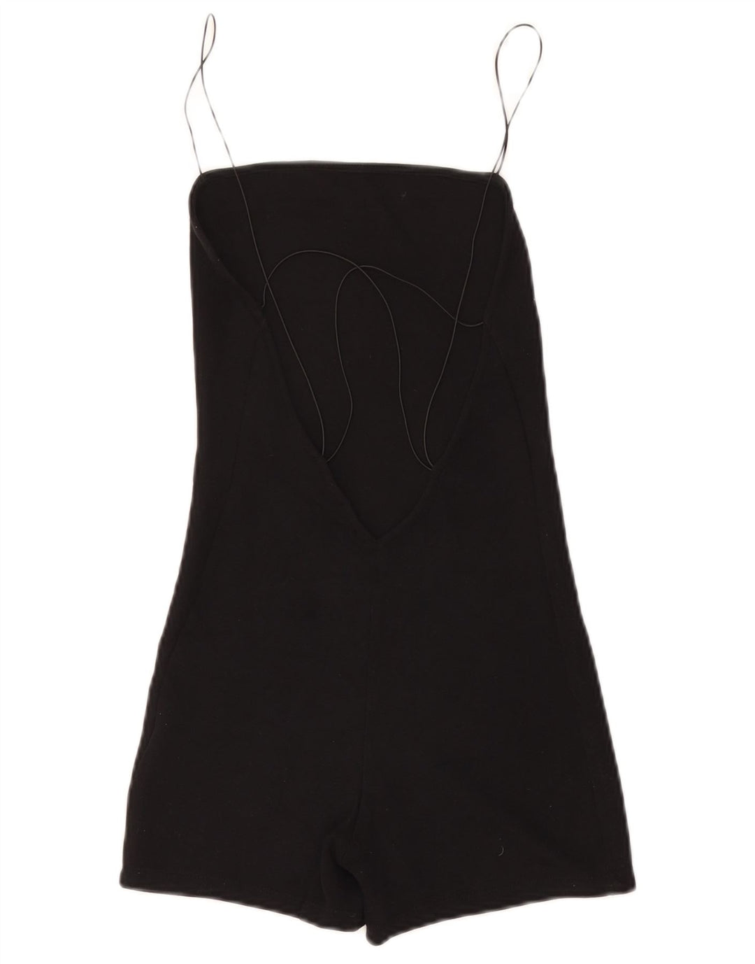 ZARA Mono corto sin mangas para mujer UK 44 Mediano Negro Algodón Moderno
