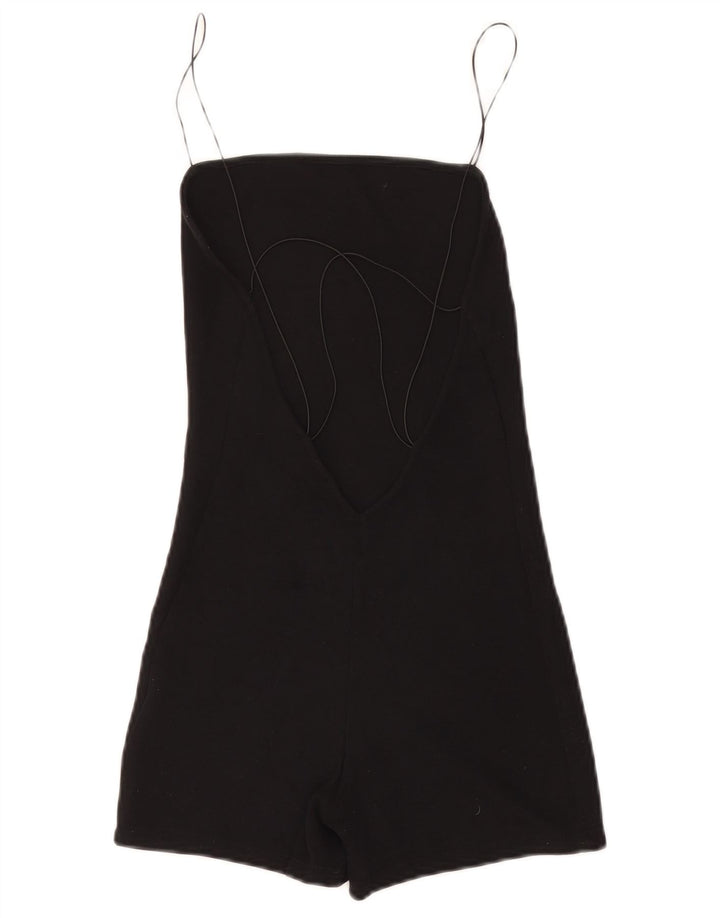 ZARA Mono corto sin mangas para mujer UK 44 Mediano Negro Algodón Moderno