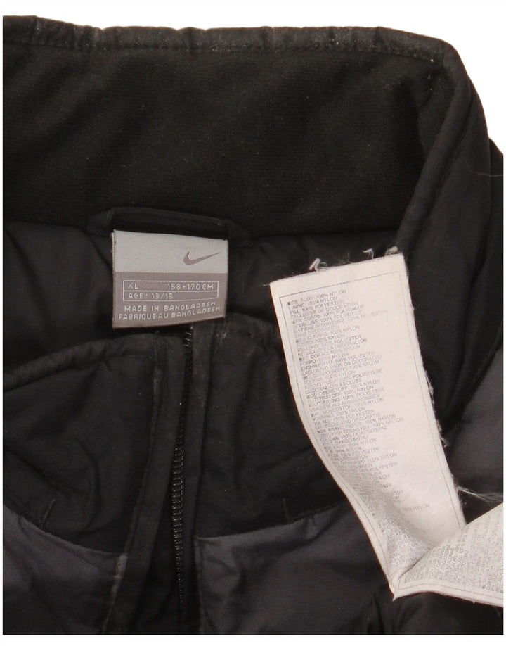 Nike Chaqueta cortavientos para niños 13-14 años XL Negro Colorblock Nylon