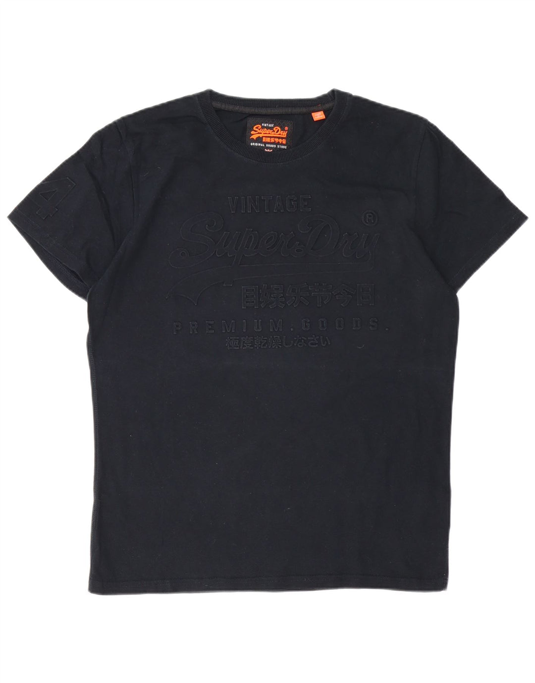 SUPERDRY Camiseta gráfica para hombre Top XL Algodón negro