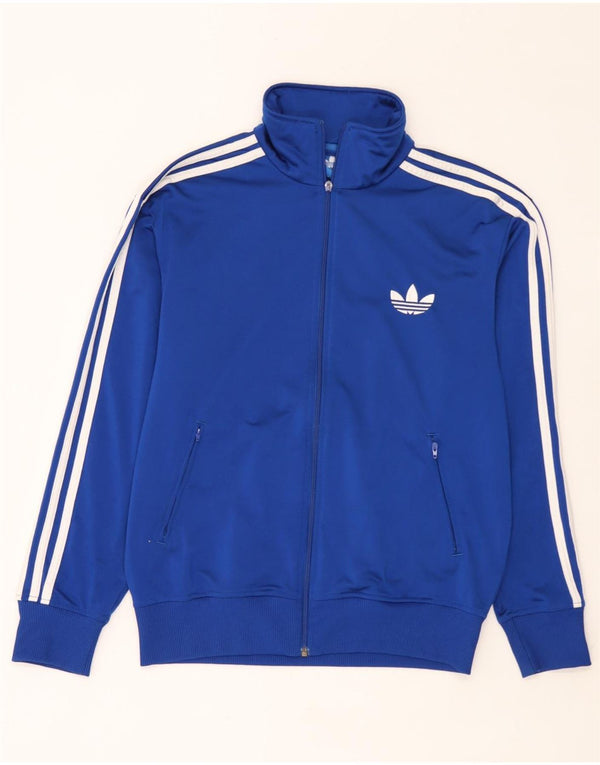 Adidas Hombre Chándal Top Chaqueta Azul Medio Poliéster