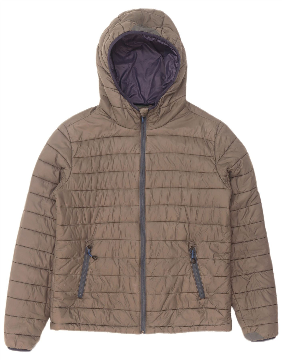 North Sails Chaqueta acolchada con capucha para hombre UK 36 Small Grey Nylon