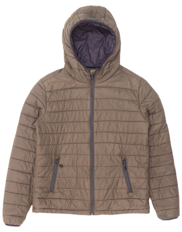 North Sails Chaqueta acolchada con capucha para hombre UK 36 Small Grey Nylon