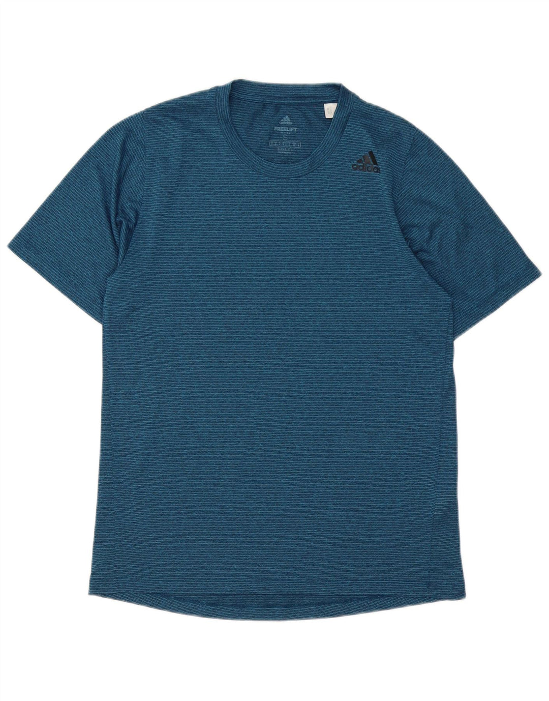 Adidas Mens Climalite Camiseta Top Pequeño Azul Marino Rayas Poliéster