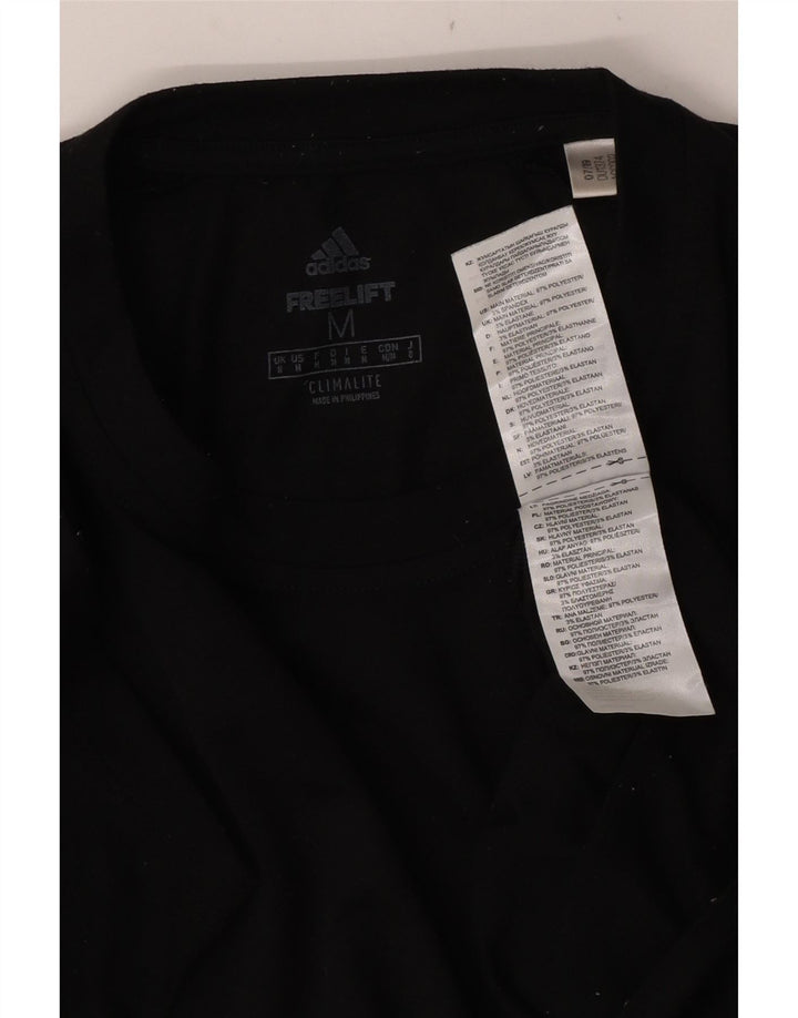 ADIDAS Camiseta Climalite para hombre Top Mediano Negro Poliéster