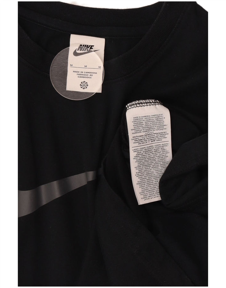 Nike Camiseta gráfica para hombre Top mediano de algodón negro