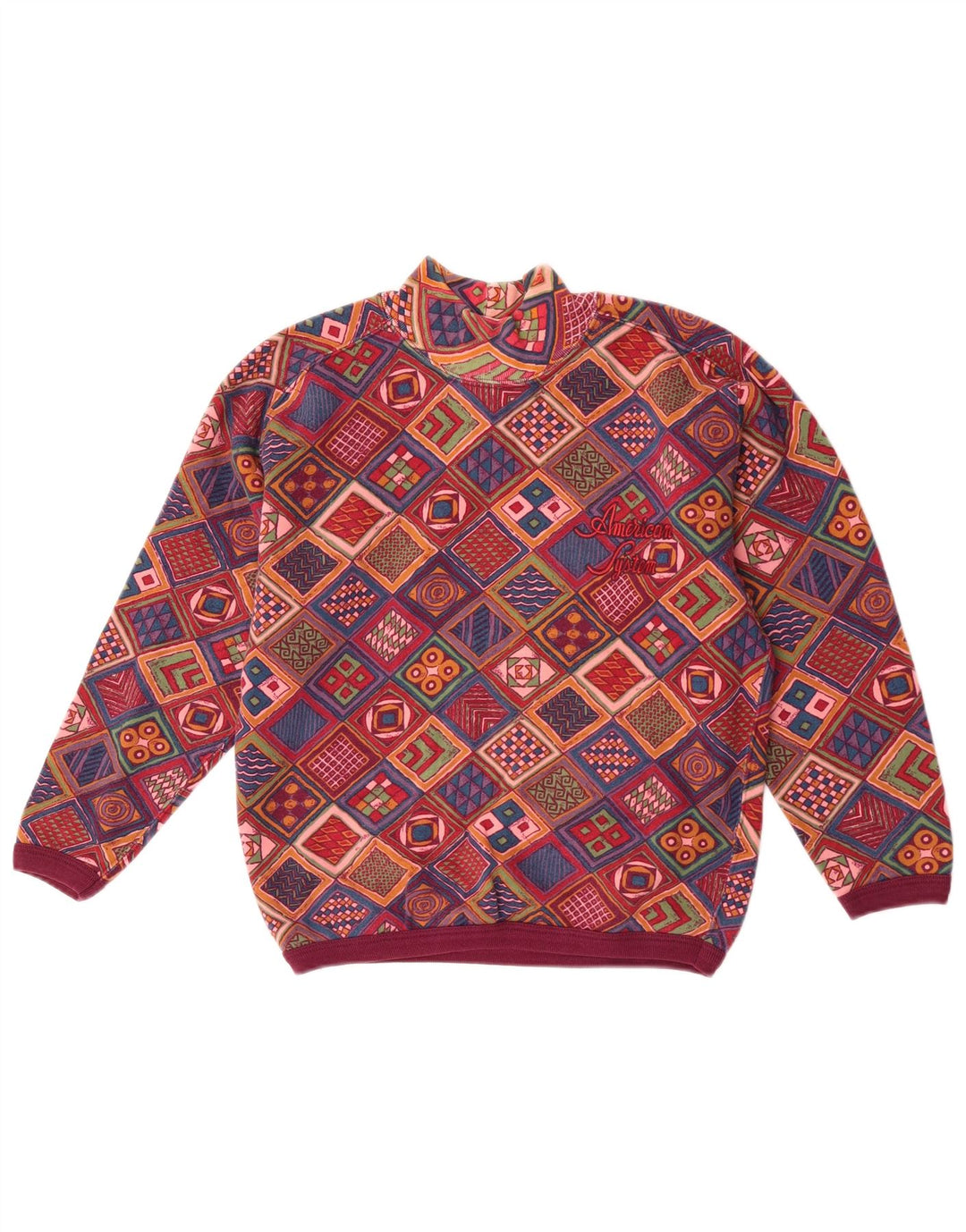 American System Sudadera para mujer Jumper UK 6 XS Multicolor Patchwork