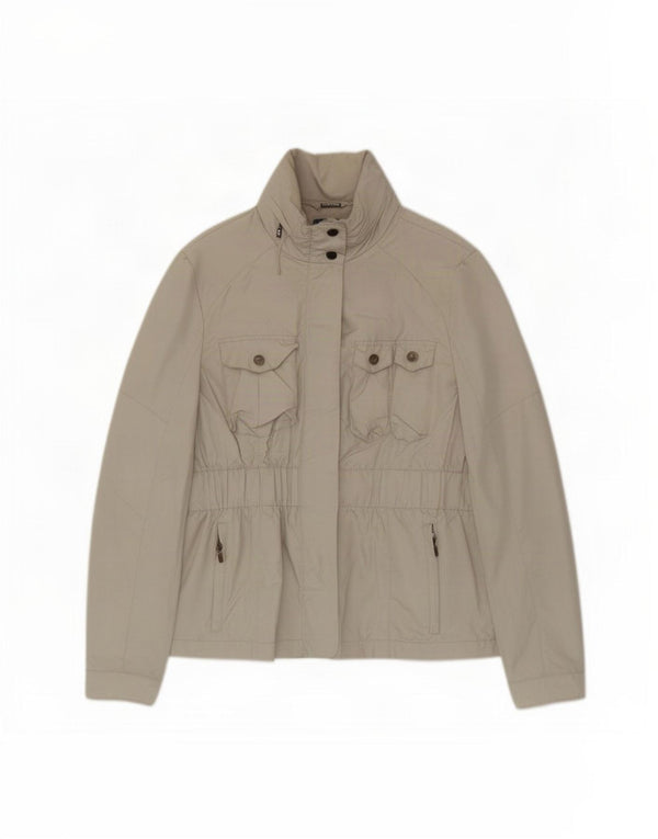 Zara Chaqueta utilitaria con capucha para mujer Reino Unido 44 Poliéster beige grande