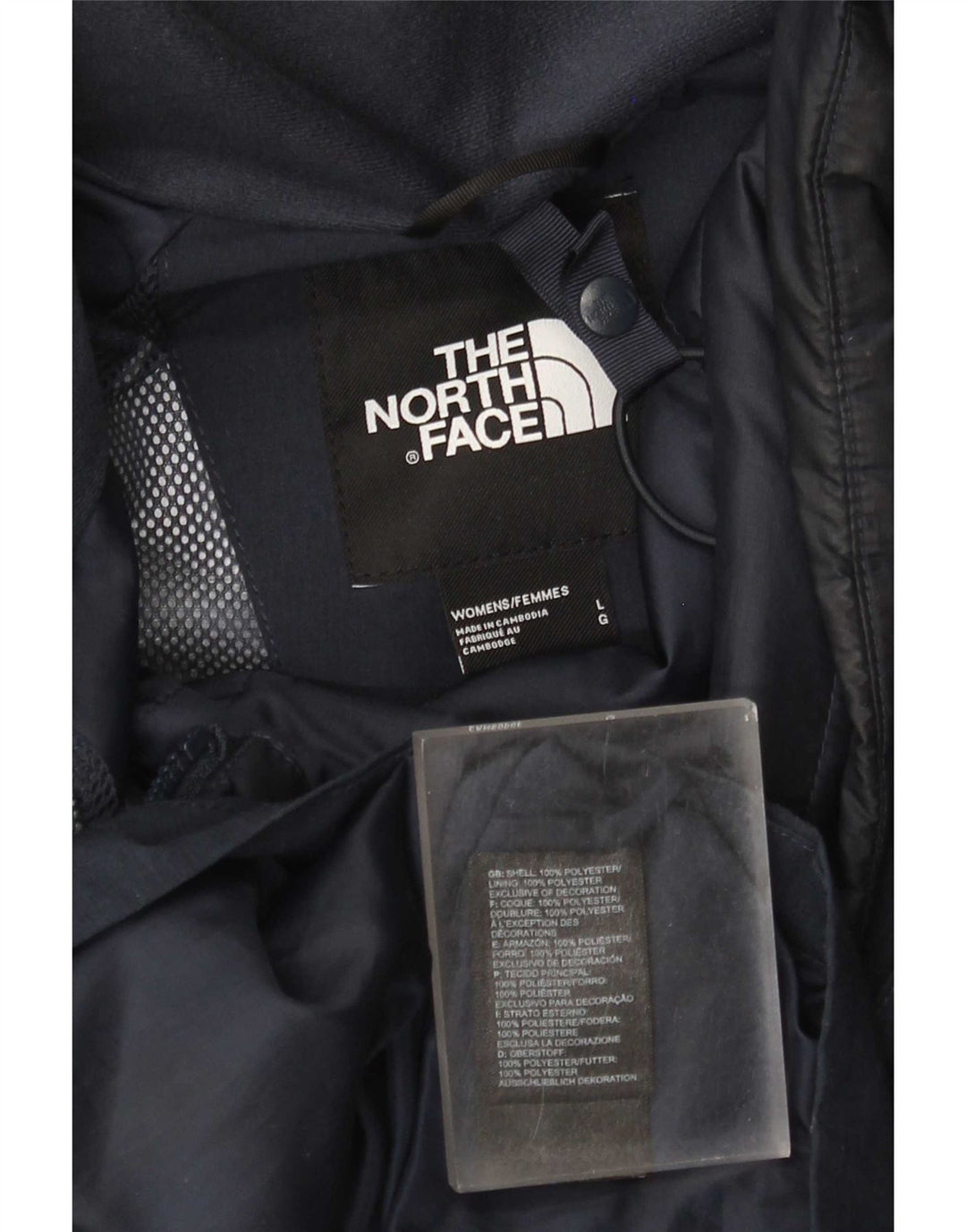 The North Face Chaqueta impermeable con capucha para mujer UK 46 Grande Poliéster azul marino