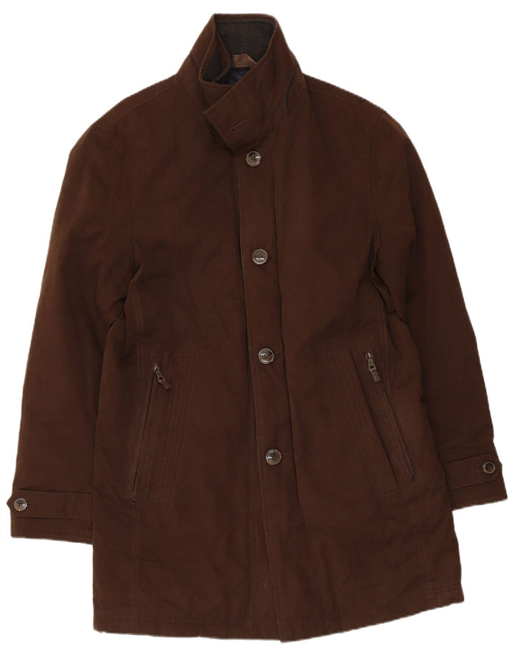 Marks & Spencer Abrigo acolchado para hombre UK 36 Small Marrón Algodón