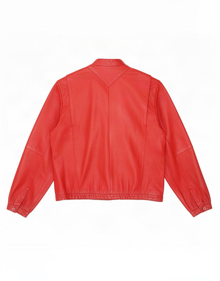 Beged-Or Chaqueta de cuero para mujer Reino Unido 46 Grande Rojo