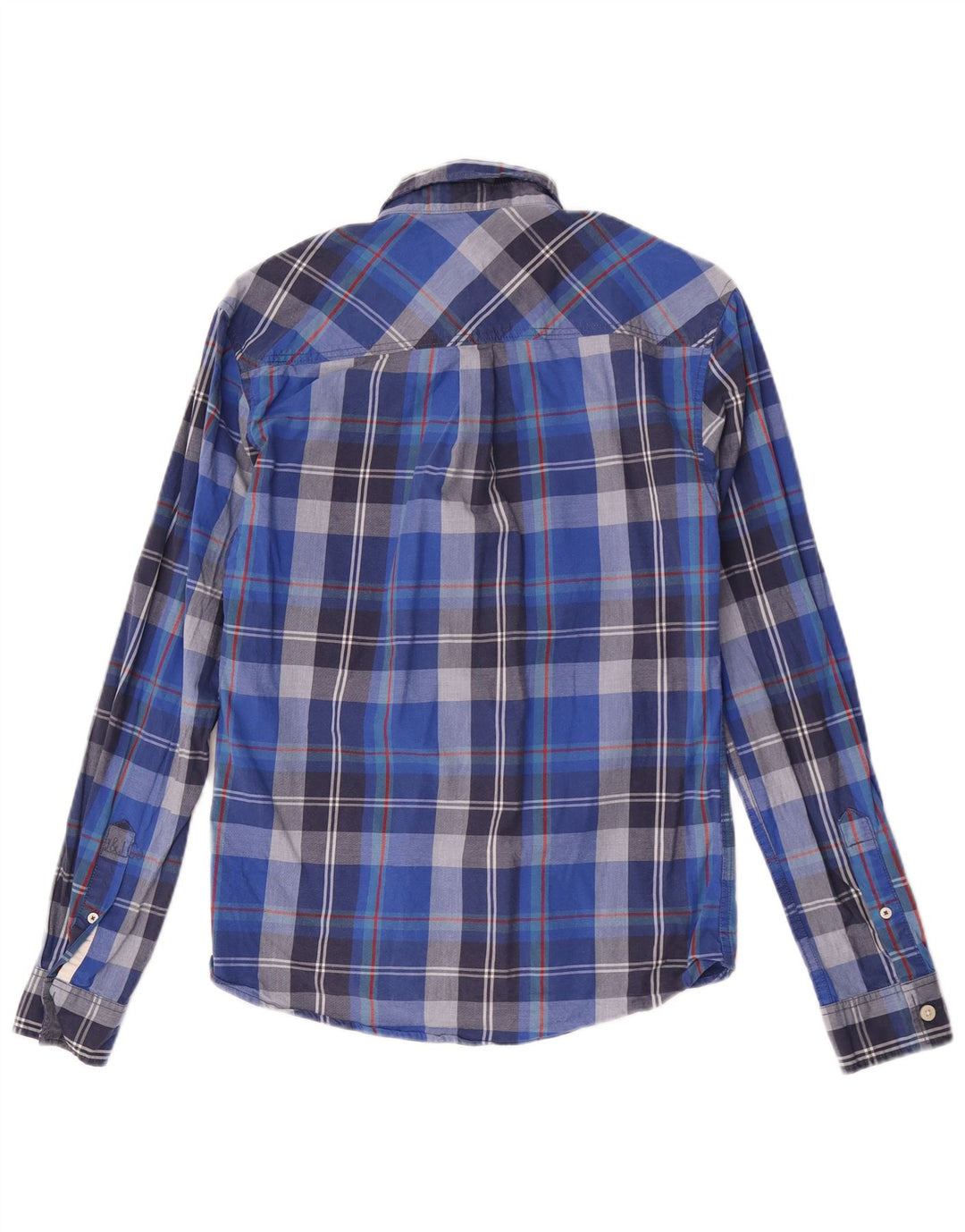 Jack & Jones Camisa de franela para niño 11-12 años Algodón a cuadros azul