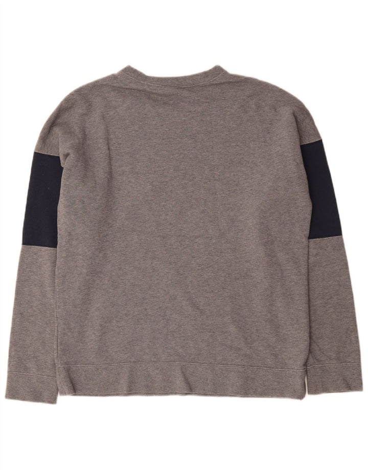 Nike Hombre Sudadera con gráfico tipo jersey de algodón color block en gris medio