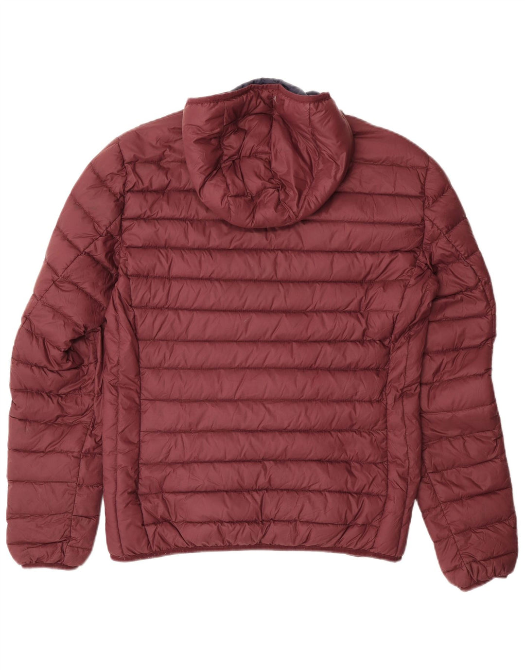 Schott Chaqueta acolchada con capucha para hombre UK 40 Large Nylon burdeos