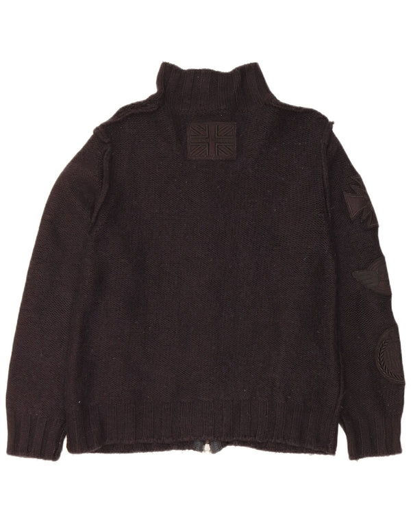 Richmond Womens Cardigan Sweater UK 20 2XL Black Wool