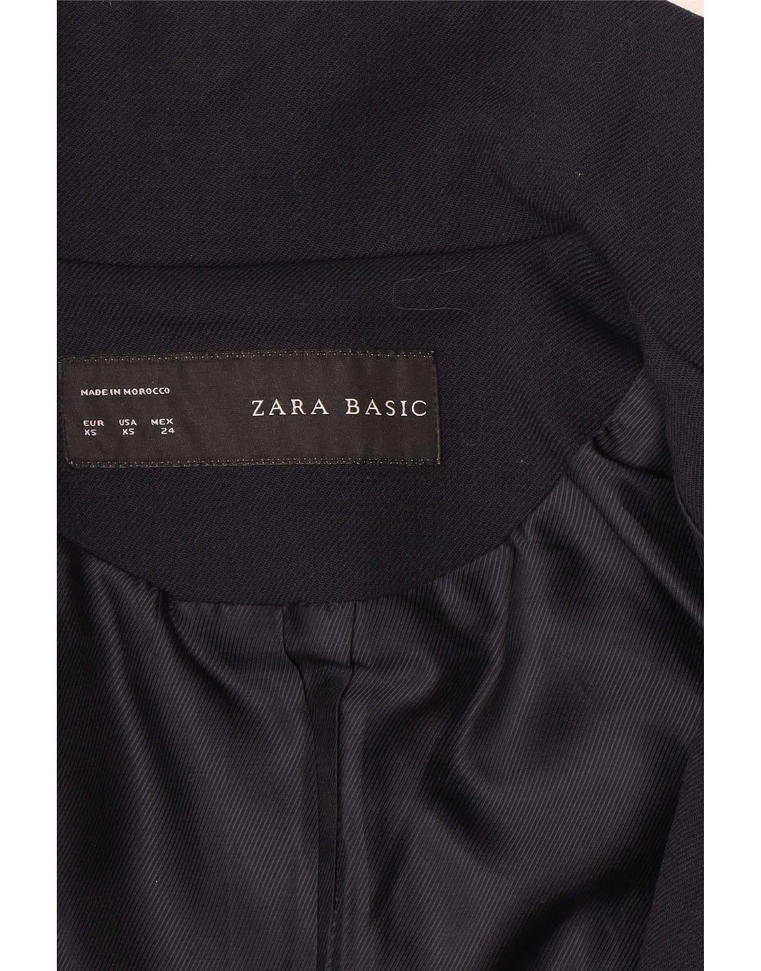 Zara Mujer Abrigo UK 6 XS Azul Marino