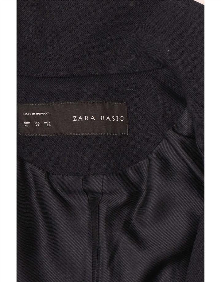 Zara Mujer Abrigo UK 6 XS Azul Marino
