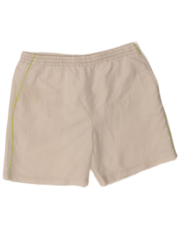 Fila Pantalones cortos deportivos para hombre poliéster blanco mediano