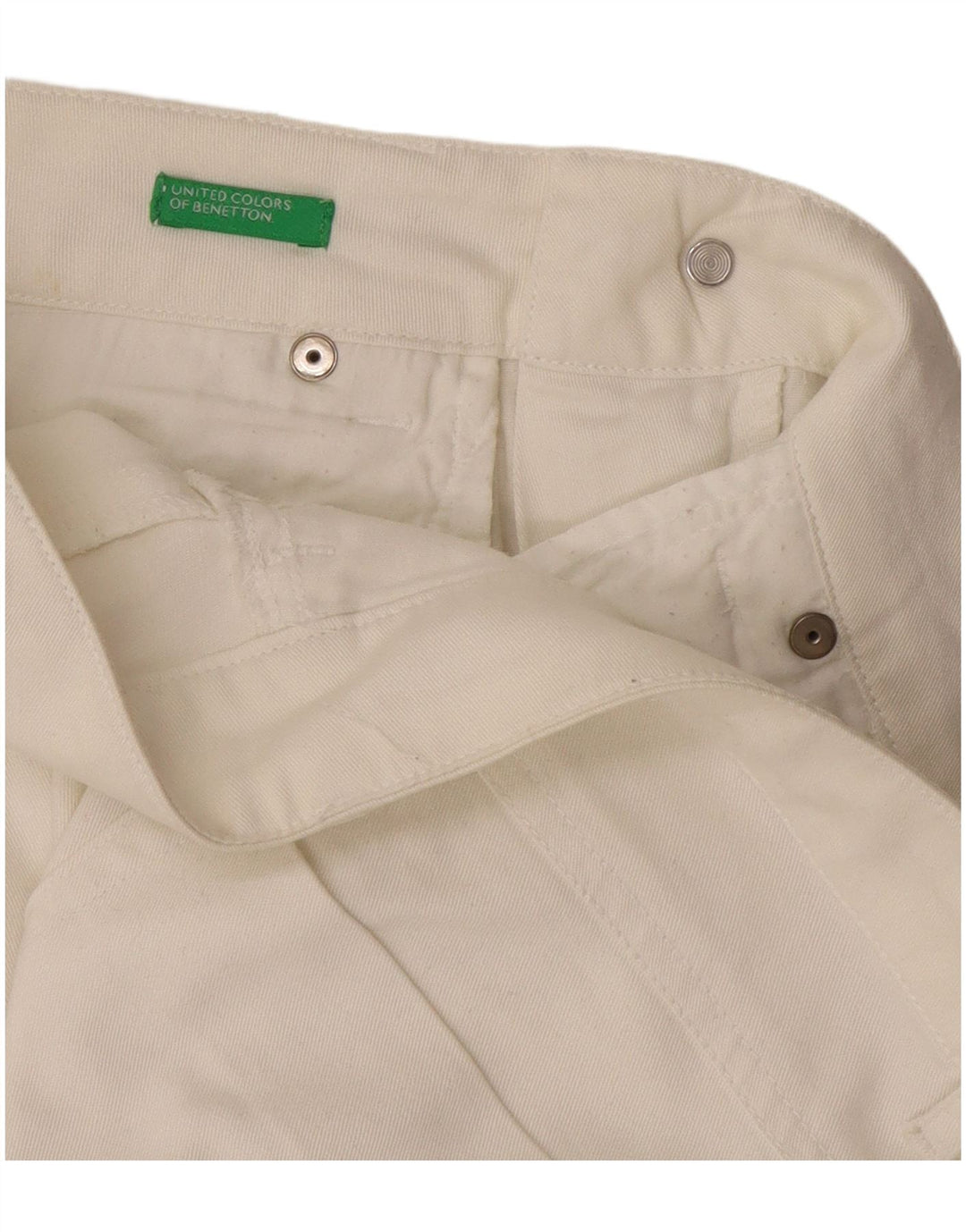 Benetton Pantalón Casual Recto W30 L28 Blanco