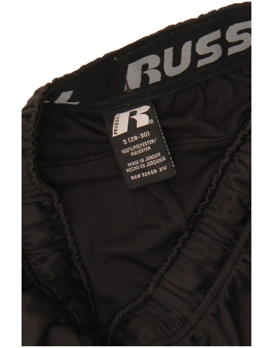 RUSSELL ATHLETIC Pantalones cortos deportivos Dri-Power para hombre, poliéster negro pequeño