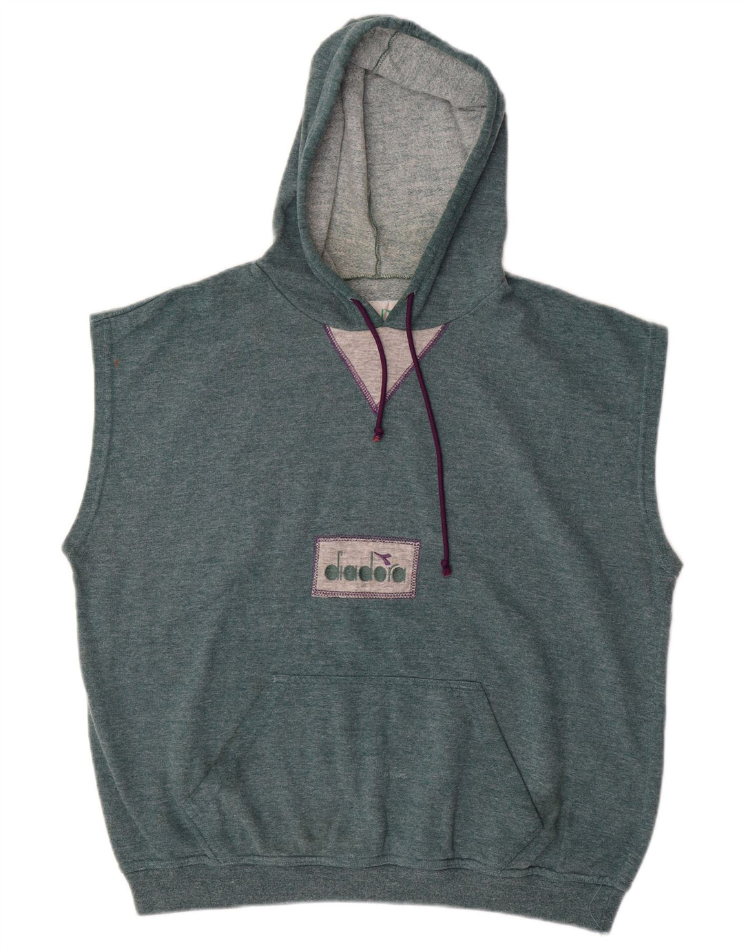 DIADORA Jersey con capucha sin mangas para hombre Large Azul Algodón