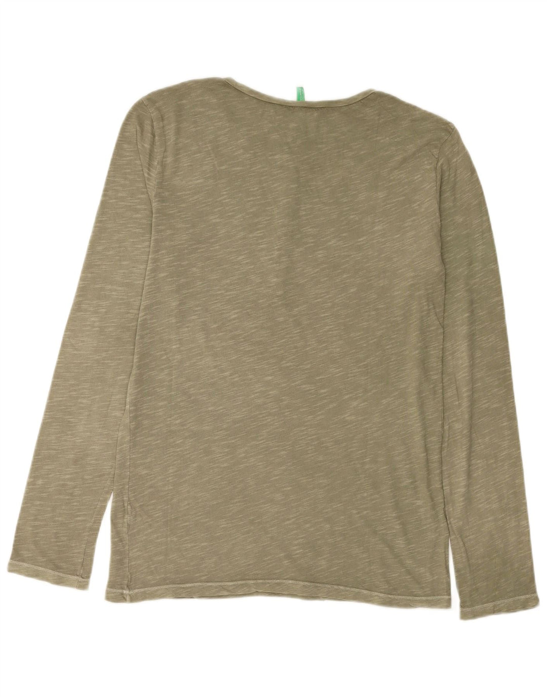 Benetton Hombre Top Manga Larga Medium Khaki Moteado