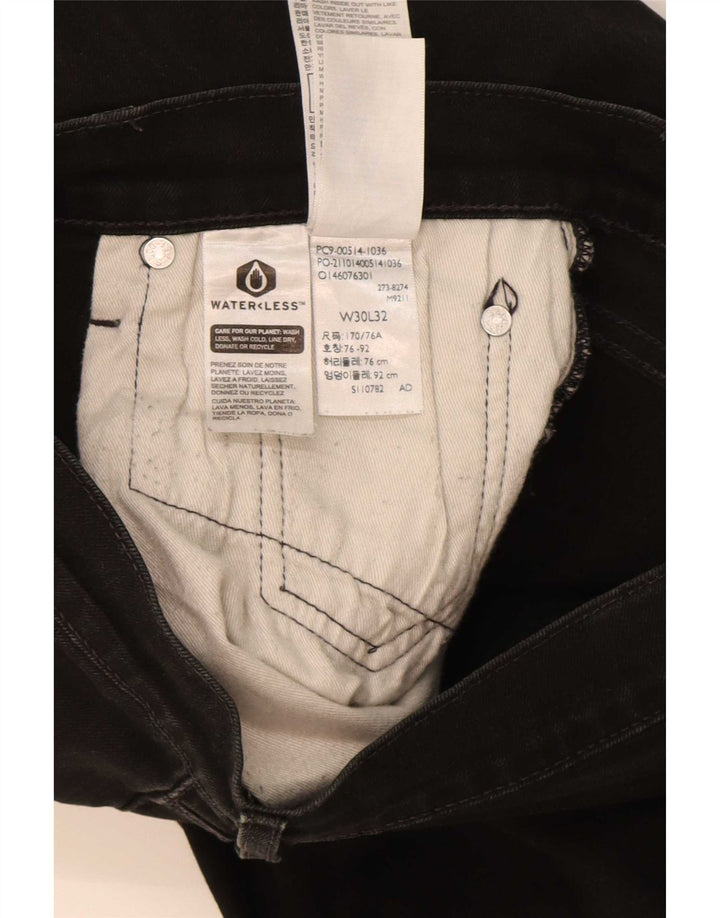 Vaqueros rectos Levi's para hombre W30 L32 Algodón negro