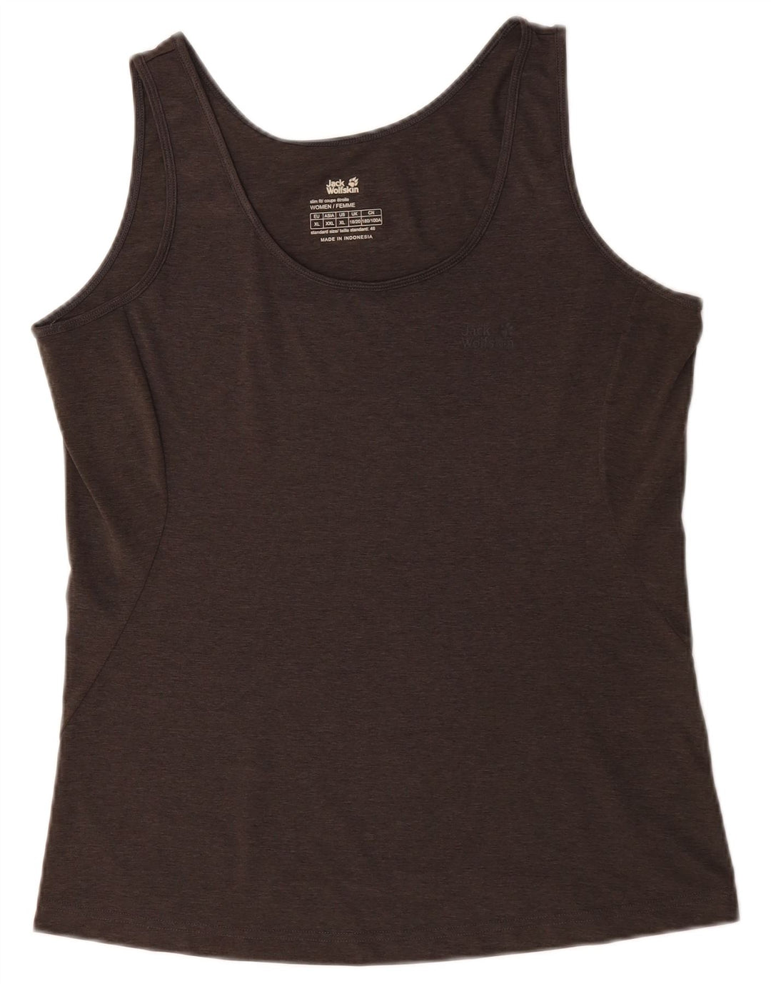 Jack Wolfskin Camiseta sin mangas para mujer ES 18/20 XL Gris Poliéster
