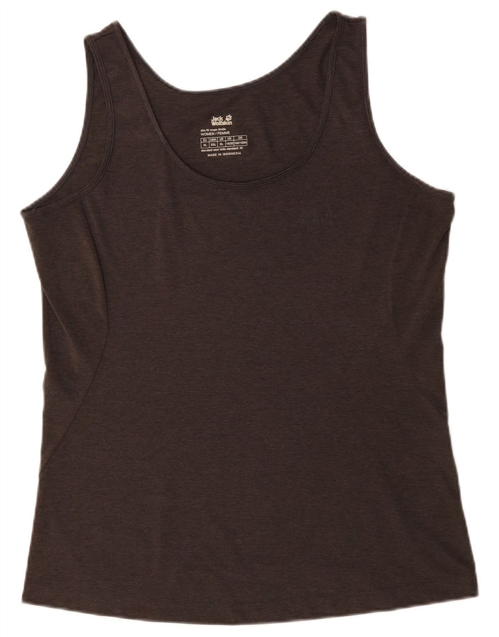Jack Wolfskin Camiseta sin mangas para mujer ES 18/20 XL Gris Poliéster