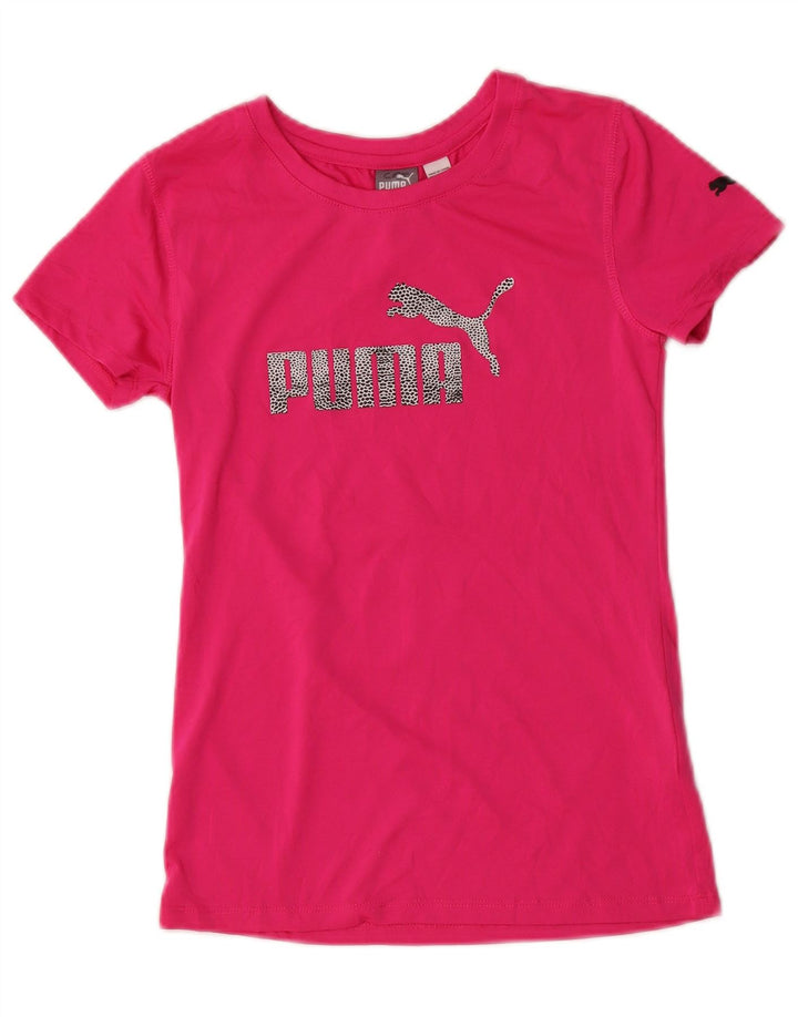 PUMA Camiseta gráfica para niña 12-13 años Grande Poliéster rosa