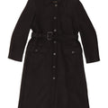 Zara Mujer Abrigo UK 44 Mediano Lana Negra