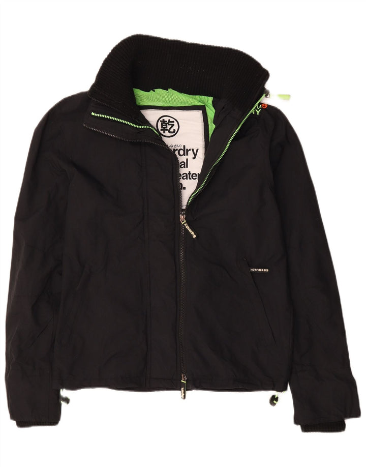 Superdry Chaqueta impermeable Windcheater para hombre UK 36 Small Black Nylon