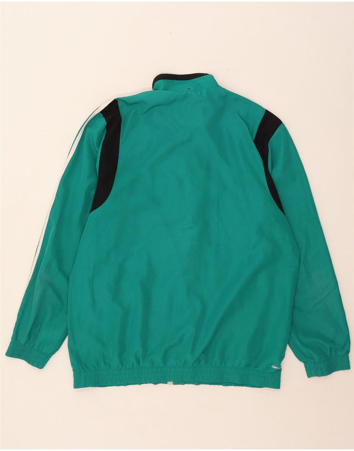 Adidas Mens Climalite Chándal Top Chaqueta Grande Turquesa Colorblock