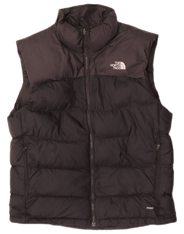 The North Face Chaleco acolchado para hombre UK 40 Large Nylon color block negro