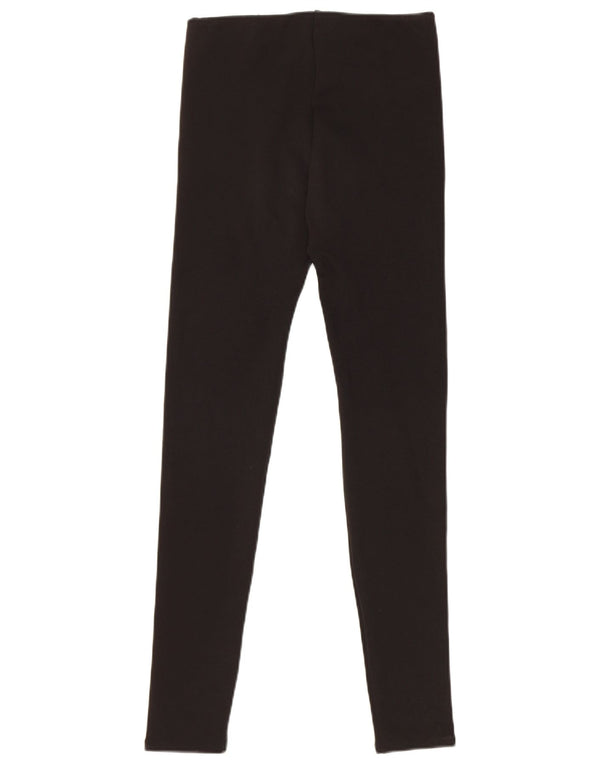 Zara Mujer Leggings UK 8 Pequeño Poliéster Negro