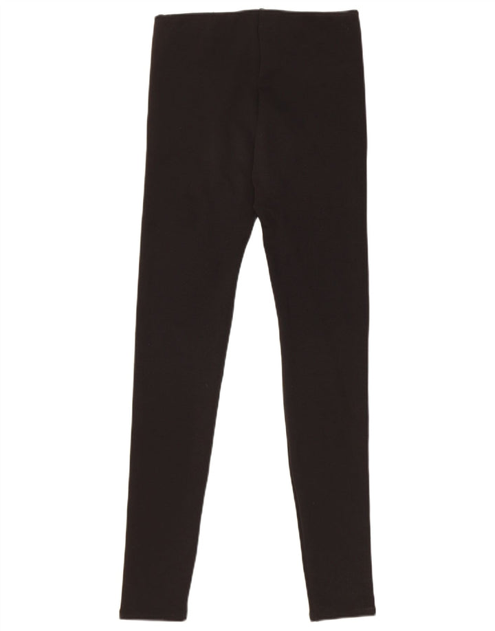 Zara Mujer Leggings UK 8 Pequeño Poliéster Negro