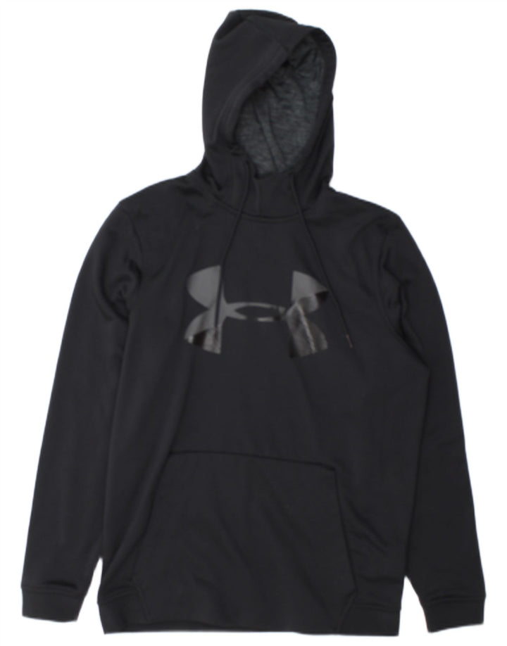 Under Armour Cold Gear Graphic Sudadera con capucha para hombre, jersey de poliéster negro mediano
