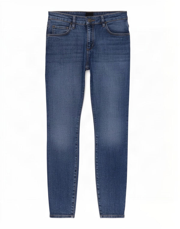 Massimo Dutti Jeans Ajustados De Talle Medio Para Mujer EU 38 Small W28 L28 Algodón Azul
