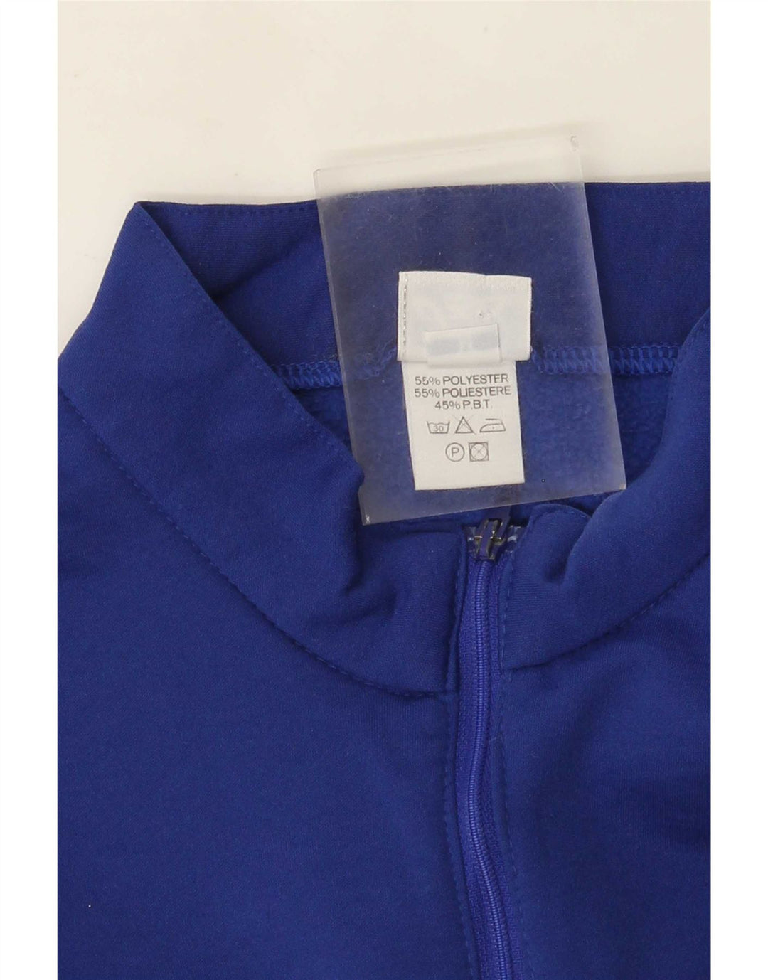 Asics Hombre Zip Neck Sudadera Jumper Azul Medio Colorblock Poliéster