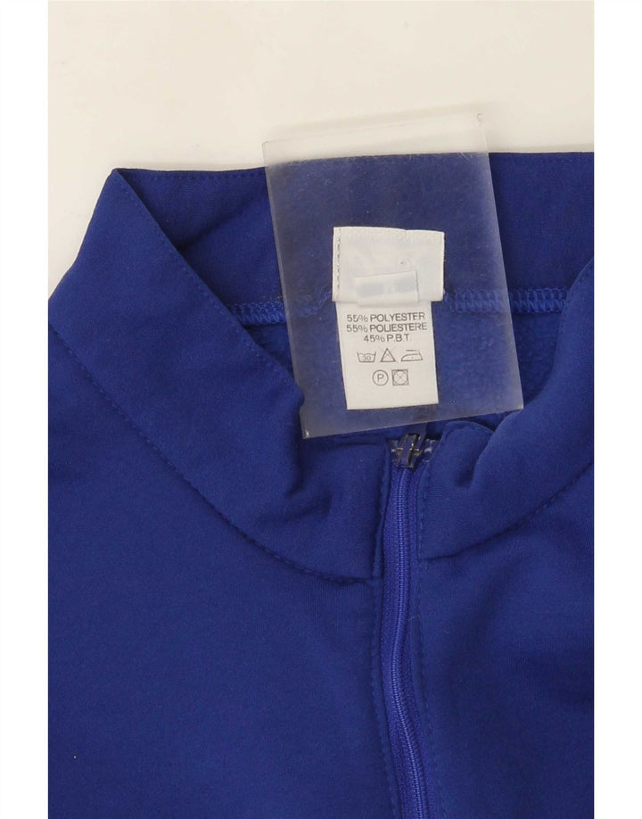 Asics Hombre Zip Neck Sudadera Jumper Azul Medio Colorblock Poliéster