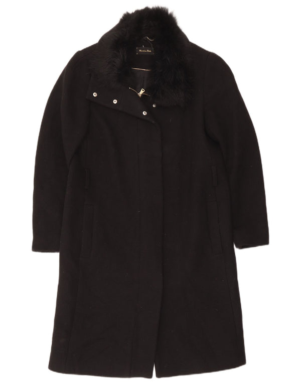 Abrigo Massimo Dutti Mujer EU 40 Mediano Negro