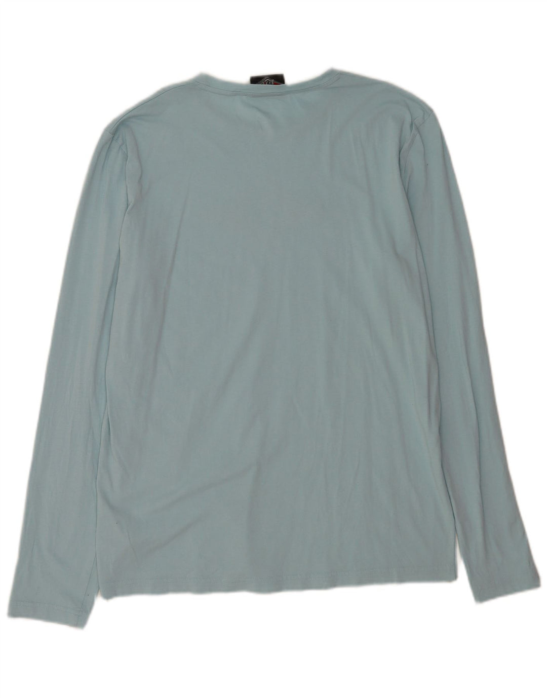 Bear Mens Graphic Top manga larga algodón azul grande