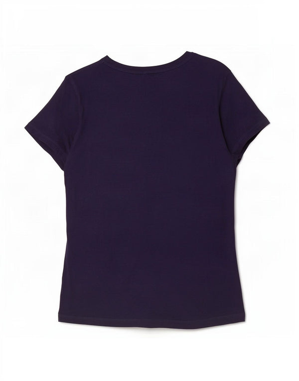 Puma Camiseta gráfica para mujer Top UK 12 Medium Azul marino Algodón
