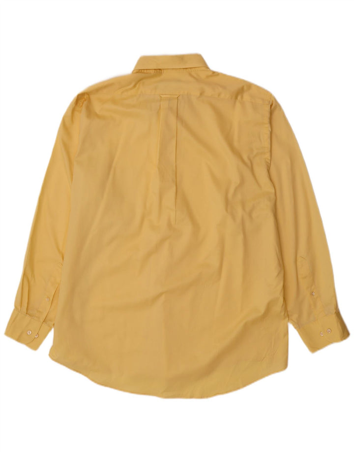 IZOD Mens Regular Fit Shirt Size 17 1/2 XL Yellow Cotton
