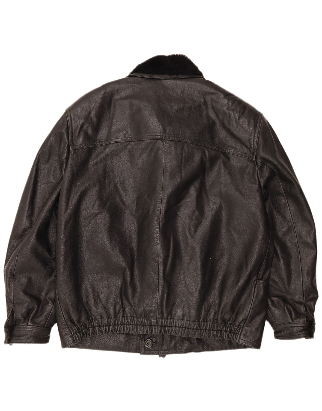Fibok Chaqueta de cuero para hombre IT 54 2XL Cuero negro