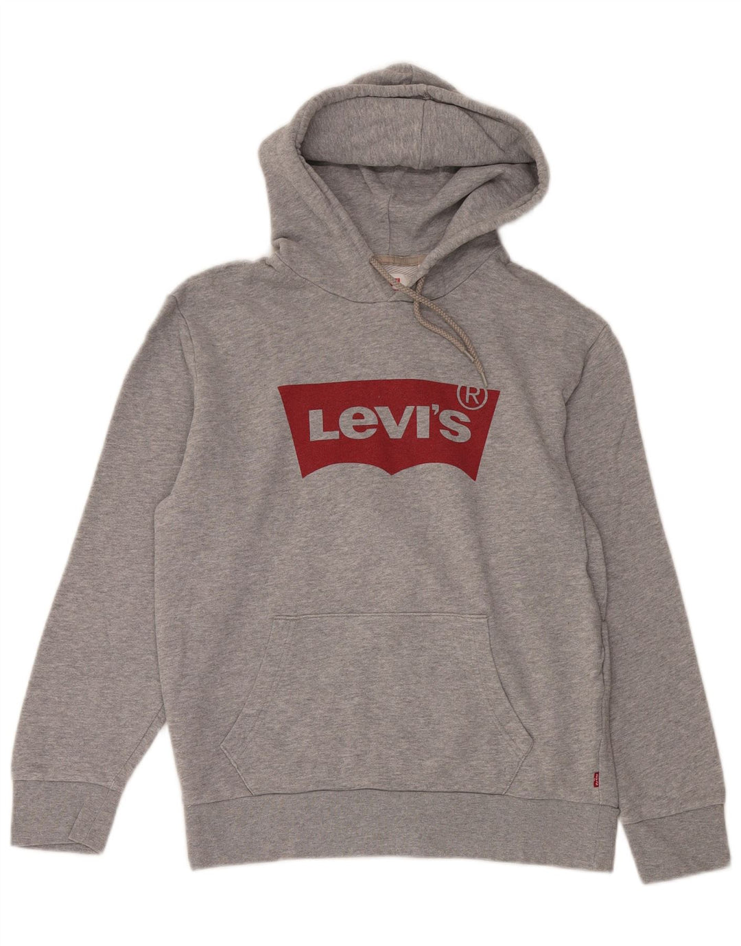 LEVI'S Hombre Sudadera Con Capucha Gráfica Jersey De Algodón Gris Medio