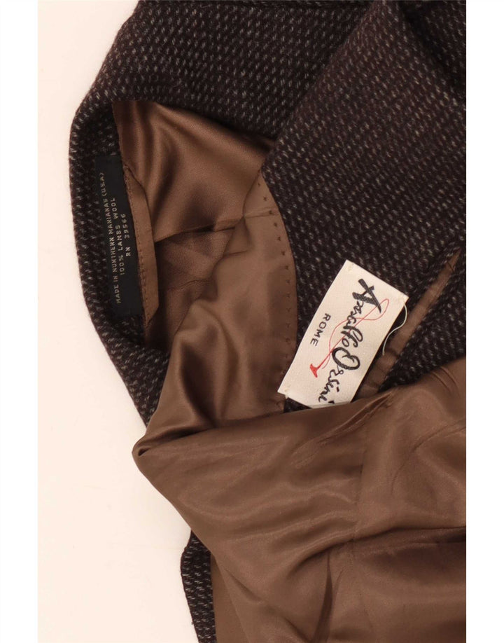 Anralfo Orsini Chaqueta tipo blazer de 2 botones para hombre UK 40 Large Brown Moteado