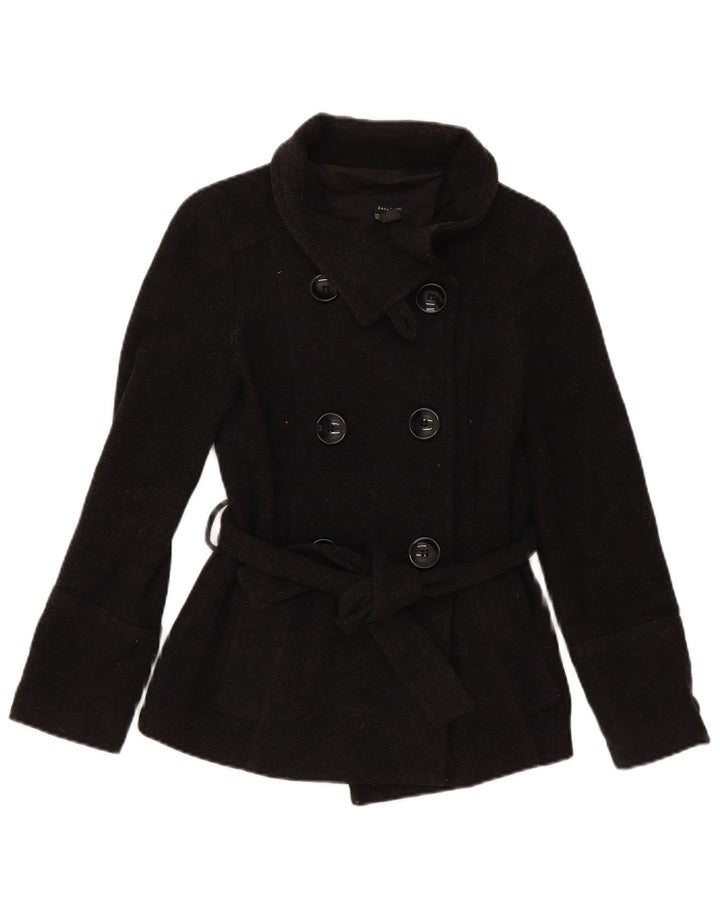 Zara Chaquetón Mujer UK 40 Small Gris Lana