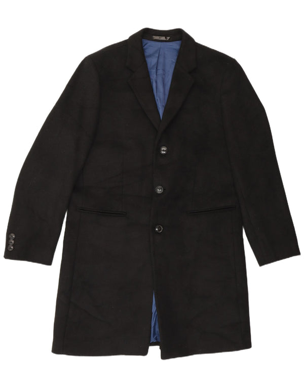 Marks & Spencer Abrigo de corte regular para hombre UK 40 Large Black Classic